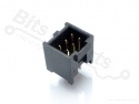 Box header Molex 6-pin male gouden pins (2x3p)